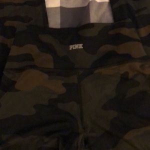 Pink Victoria secret camo leggings